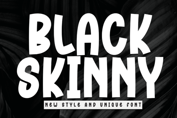 Black Skinny Font for Editorial Design