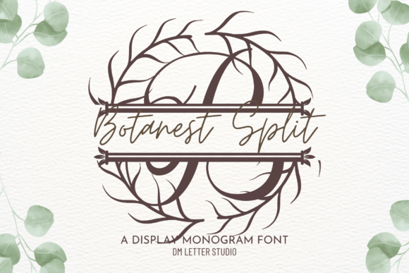 Botanest Split Monogram Font for Elegant Branding