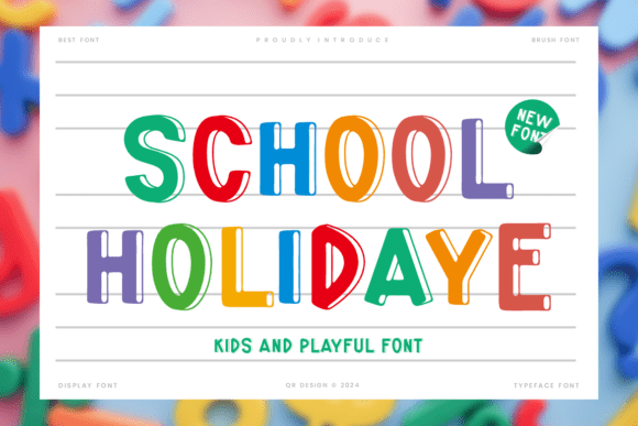 h1 School Holidaye: A Handwritten Typeface for Editorial Warmth