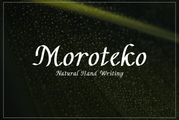 Moroteko: A Handwritten Serif Typeface for Authentic Branding