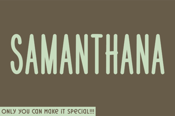 Samanthana: A Natural Handwritten Typeface for Authentic Branding