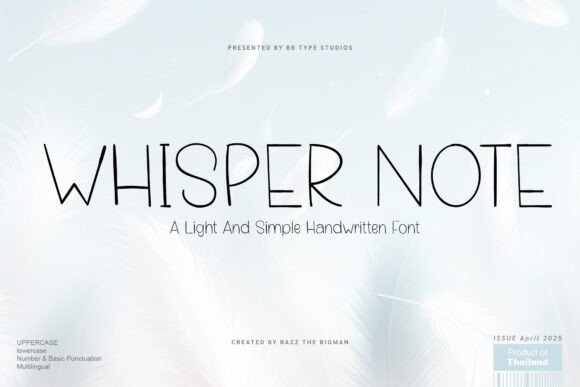Whisper Note: A Handwritten Font for Web Design